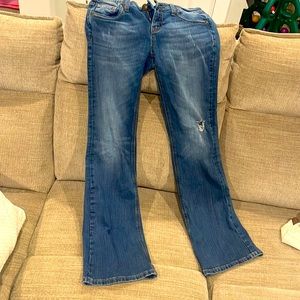 Vigoss studio fit and flare jeans light distress